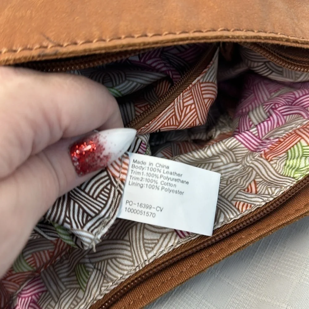 The Sak Leather Bag Brown with Great Detail